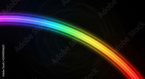 Vibrant Spectrum Light Arc Glowing on Dark Abstract Background