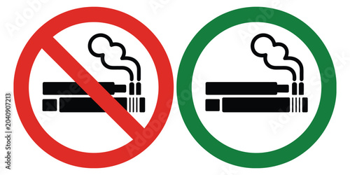 Foto No smoking no vaping and smoking area sign showing restricted cigarette and vape