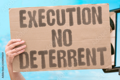 Fotografie "Execution no deterrent" Killing criminals doesn't prevent crime