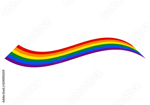 Cinta ondulada con los colores de la bandera lgbtq