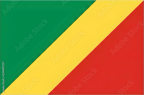  Republic of the Congo national flag flying with clean graphic vector illustration
