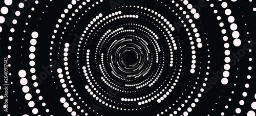 Foto Spiral sound wave rhythm line dynamic abstract vector background
