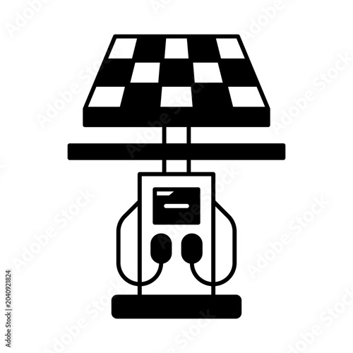 Solar cell of charger icon