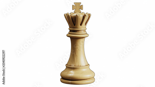 White chess king piece with intricate crown detail and classic