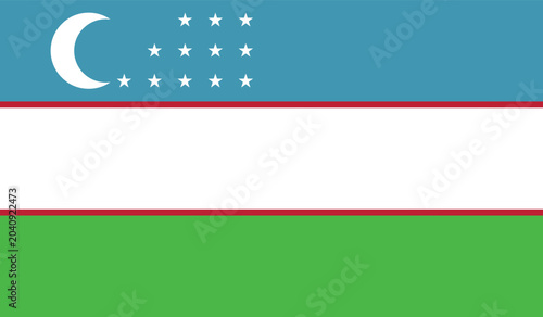 Foto National Flag of Uzbekistan