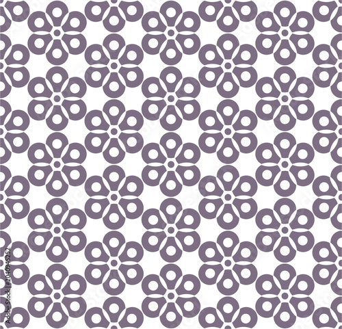 Seamless Floral Pattern with Geometric Petals