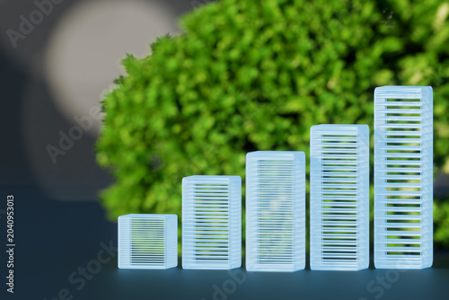 Green Data Center and Sustainable IT Infrastructure Growth, 3D Illustration