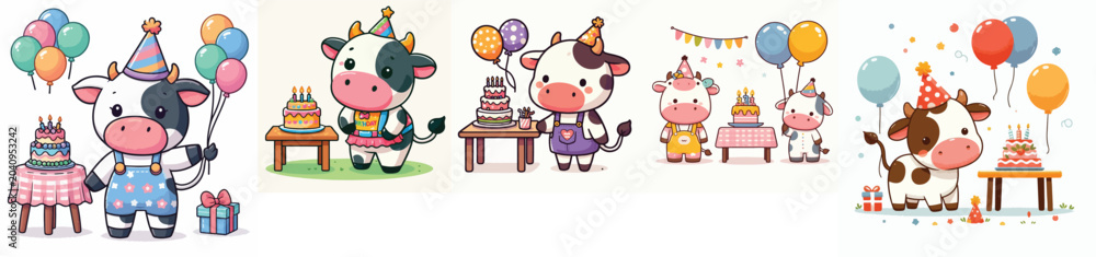 Obraz premium the female calf's birthday