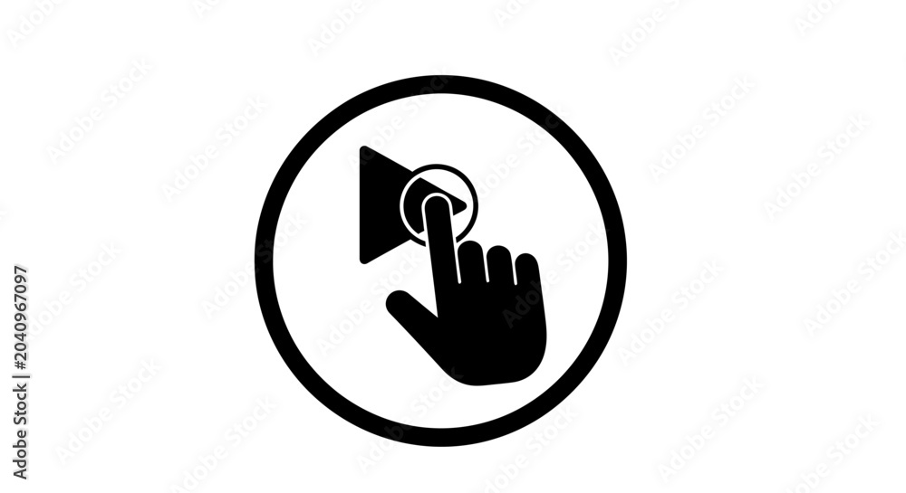 Fototapeta premium A hand-drawn vector illustration of a hand holding a sign symbol, featuring a web icon design with a stop finger pointer, glossy button, and computer cursor logo set