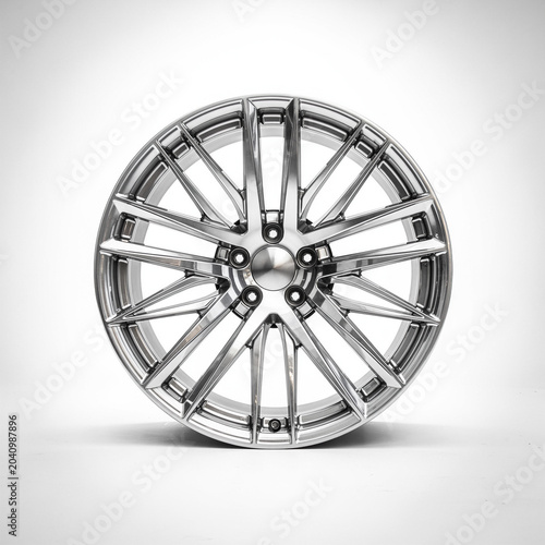 Premium Metallic Silver Sport Car Rim for Automotive Tuning and Performance