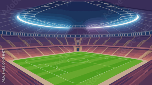 Vászonkép modern stadium vector illustration arena sports venue graphic design architectur