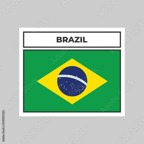 National Flag of Brazil Illustration Design