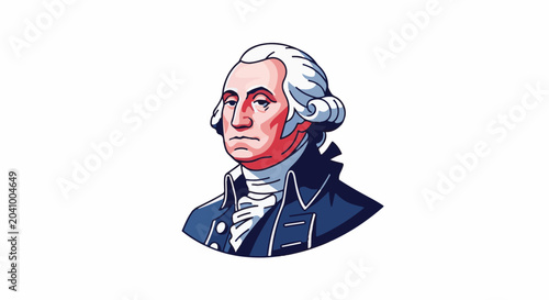 A stylized, pixelated portrait of a man with white hair and a serious expression