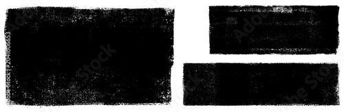 Fotografía Ink roller textures set, grunge brush stroke banner, grunge stamp texture, dust