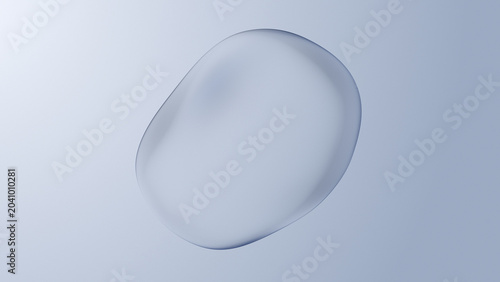 Foto Soft Matte White Jelly Sphere with Smooth Organic Shape, Subtle Elastic Deformat