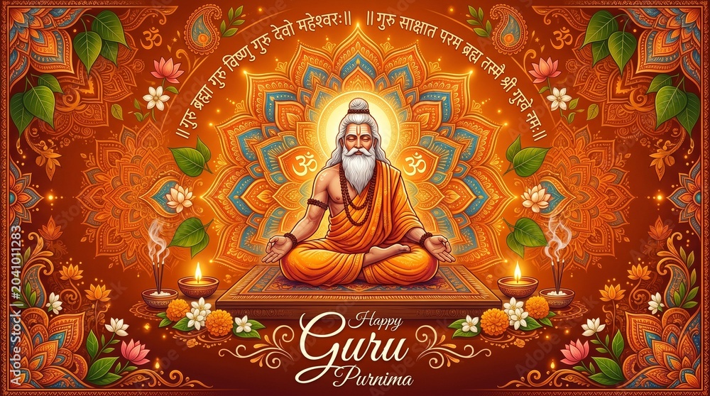 Obraz premium Happy Guru Purnima Wishes