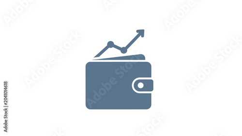 Tableau sur toile Wallet with growing finance graph.