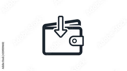 Фотография Wallet with money going in.