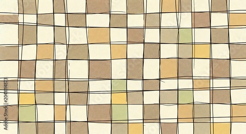 Abstract Neutral Geometric Grid Pattern Arranged on Minimal Background