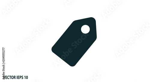 Black Tag Label Icon Shape.