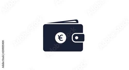 Black Wallet with Euro Symbol.