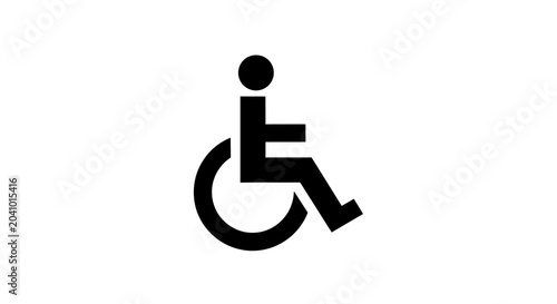 Photos Black wheelchair accessibility symbol icon.