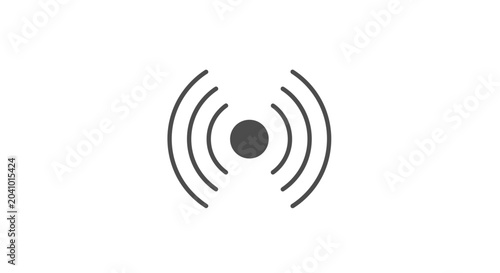 Black Wi-Fi wireless internet symbol.