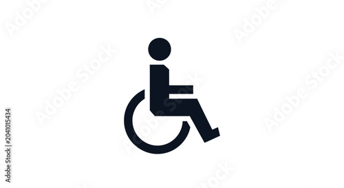 Black wheelchair accessibility symbol icon.