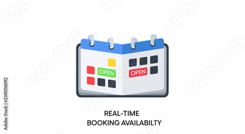 Digital calendar with booking availability.