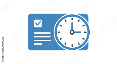 Digital clock with checklist icon.