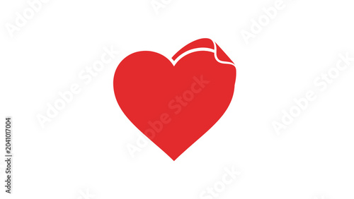 Schilderij op canvas Red Heart Shape Symbol Icon Love.