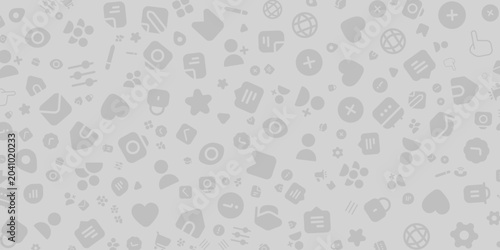 Obraz na płótnie Social media icon pattern background with communication and networking symbols