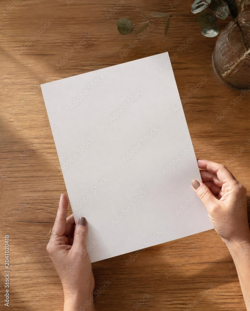 Obraz premium Blank Paper Mockup for Branding and Creative Design Presentation