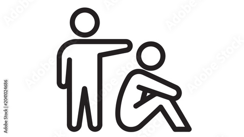 Foto Person Icon Bending Over to Pick Up an Object Featuring Picking, Black, White wi