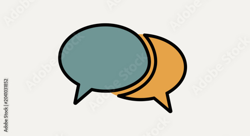 Fotografie Speech Bubbles Communication Symbols Talking.