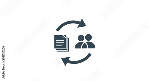 Tableau sur toile Exchange of information between people.