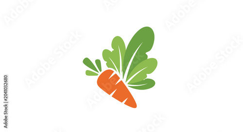 Fresh orange carrot vegetable illustration.