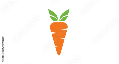 Fresh Orange Carrot with Green Leaves.