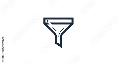 Funnel shape icon design element.