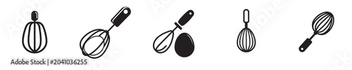 egg beater vector with silhouette style