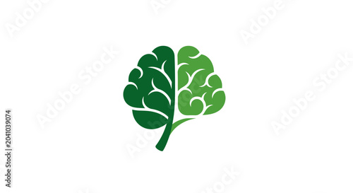 Green leaf illustration with veins.