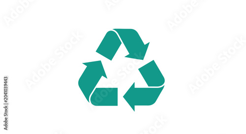 Foto Green Recycling Symbol Made of Arrows.