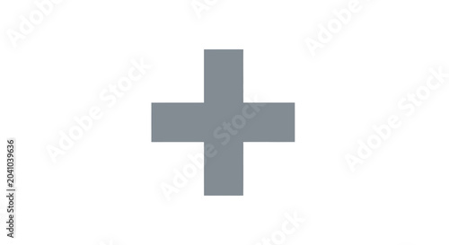 Foto Grey Cross Symbol Sign Icon.