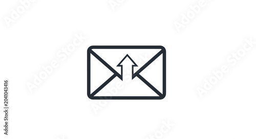 Photos Envelope with arrow icon symbol.