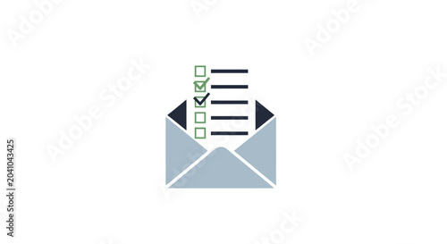 Canvas-taulu Envelope with Checklist Paper Inside.