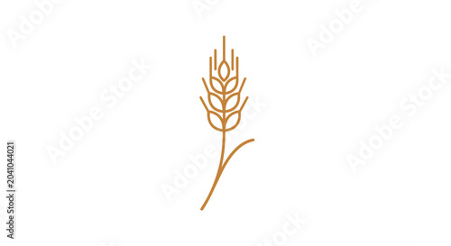 Tableau sur toile Golden wheat grain plant closeup.