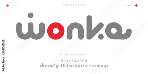 Modern rounded display font for branding and logos