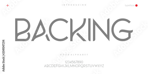 Minimal geometric font for modern visual identity