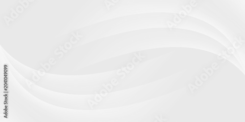 Photos abstract white gradient color background with curve and swirl lines decoration