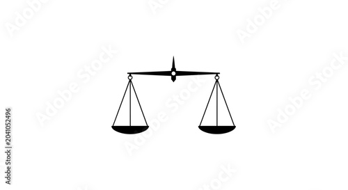 Photos Black and white balance scales icon.